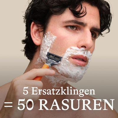 Harry’s Nassrasierer für Männer – Rasier-Set mit Grün Griff, 4 Ersatz-Rasierklingen, Reise-Klingen-C