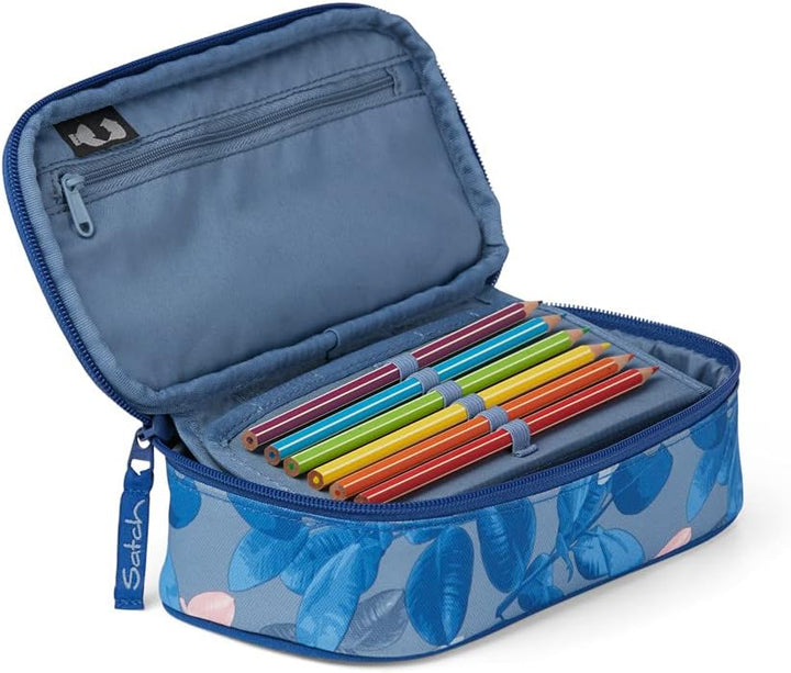 satch Schlamperbox Federmäppchen extra gross inkl. Trennfach Reissverschlussfach Geodreieck Summer S