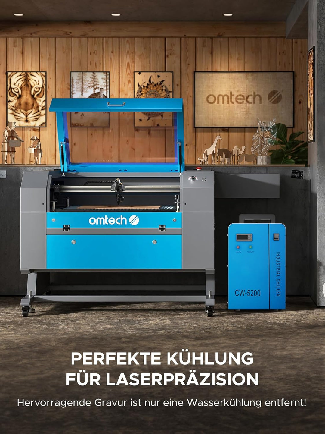 OMTech Industrieller Wasserkühler & Chiller für 50W-150W CO2 Laser Cutter