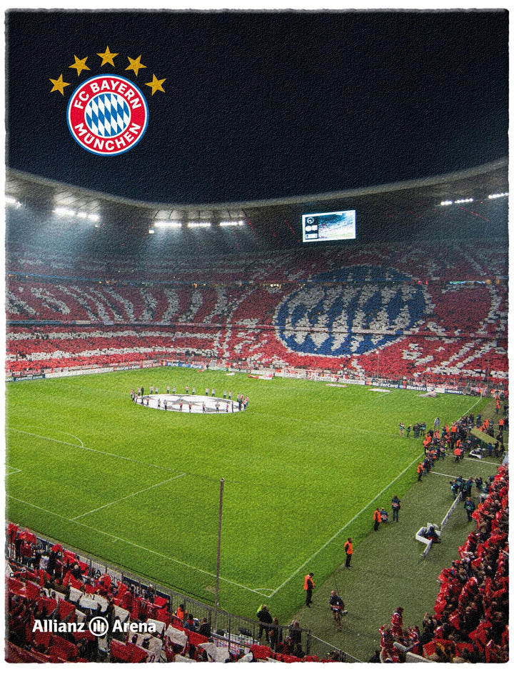 FC Bayern München Teppich Allianz Arena 100 x 130cm rutschhemmend lärmhemmend Fan-Teppich Kinder-Tep