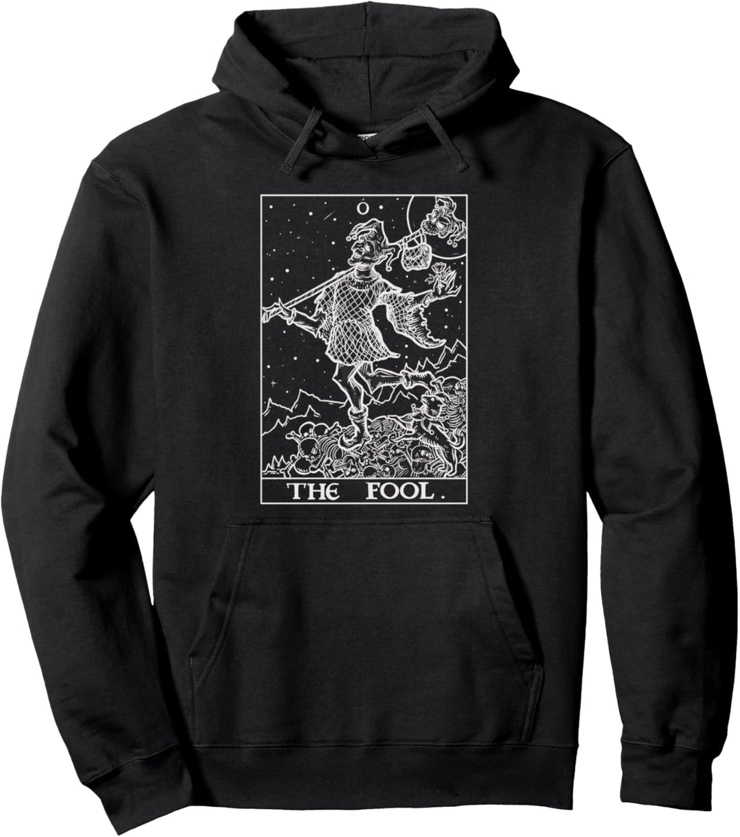 The Fool Tarotkarte Court Narren Halloween Gothic Horror Pullover Hoodie