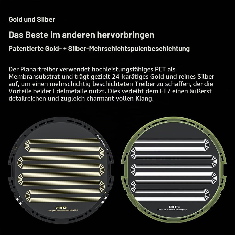 FiiO FT7 Flagship Over-Ear-Kopfhörer mit offener Rückseite
