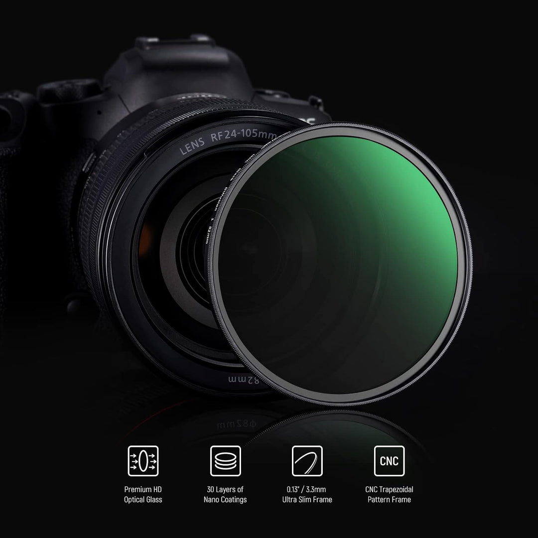 NEEWER 82mm Black Diffusion 1 Filter Schwarze Diffusion Träumerischer Kinoeffekt Ultradünner Kamerao
