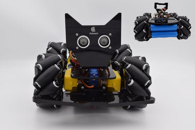 Adeept 4WD Omni-Directional Mecanum Wheels Robotic Car Kit for Raspberry Pi Pico DIY STEM Remote Con
