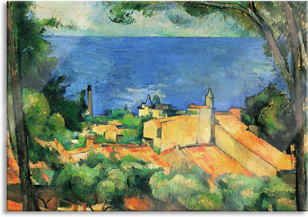 Pixxprint Glasbild | Wandbild aus Echtglas | Franz Marc - Roter Stier | 60x40 cm | inkl. Aufhängung