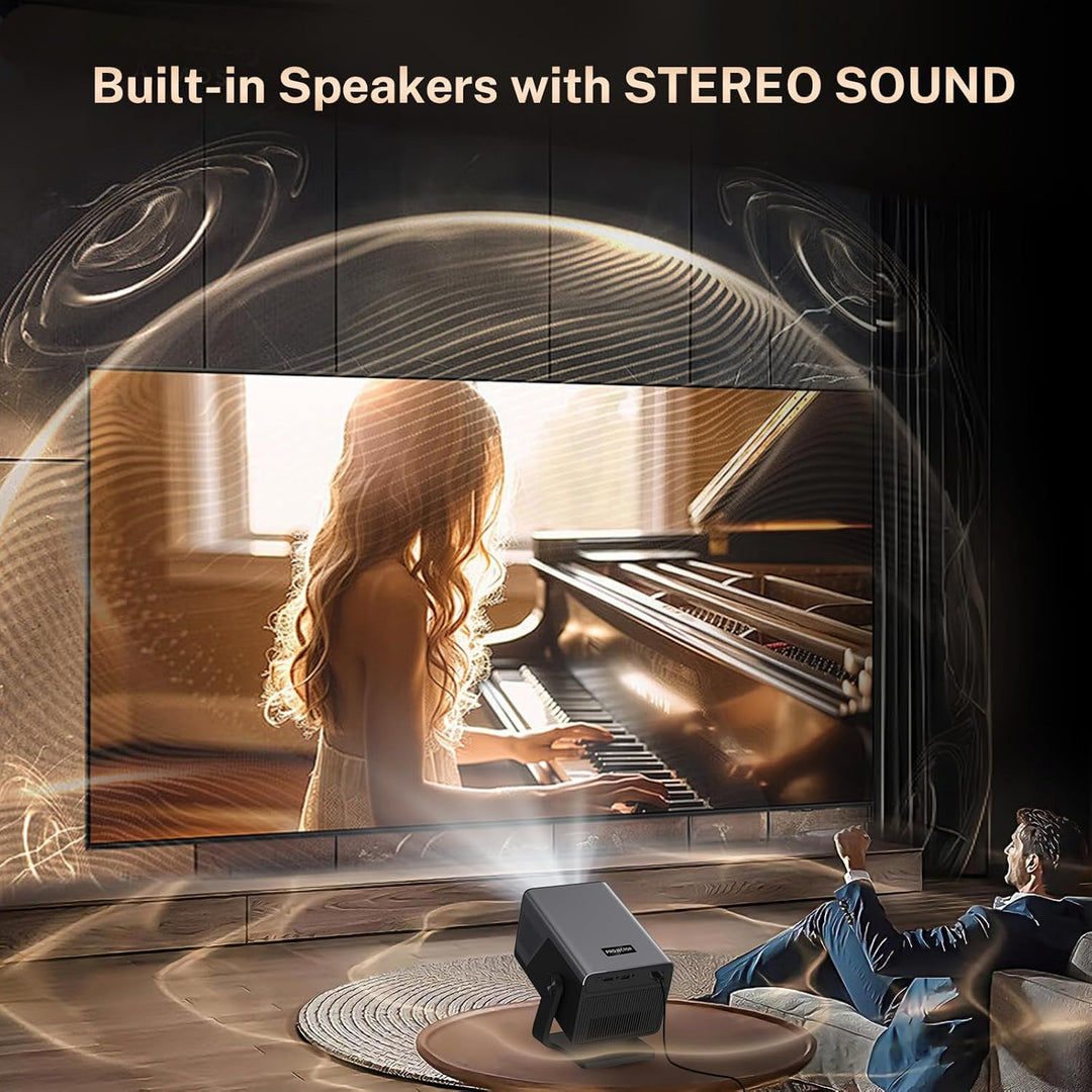 [8K Unterstützt/2000 ANSI/AI Visuelle Kalibrierung] X7 Smart Beamer mit Android 14 OS, 1080P UHD Pro