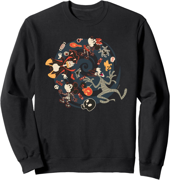 Disney Mickey Mouse & Friends Halloween Spooky Spiral Sweatshirt