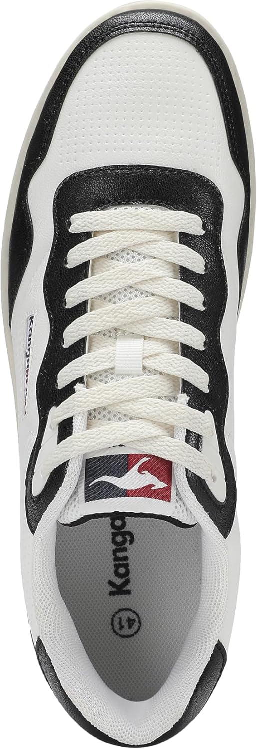 KangaROOS Unisex K-slam One Sneaker 38 EU White Jet Black, 38 EU White Jet Black