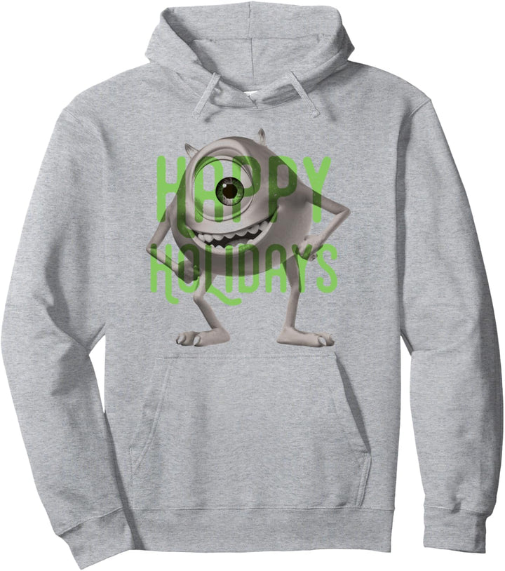 Disney Pixar Monsters University Mike Happy Holidays Text Pullover Hoodie