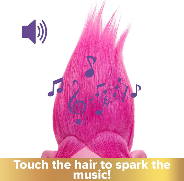 DREAMWORKS TROLLS Rainbow HairTunes Poppy-Puppe - Licht und Geräusche, leuchtendes Haar, Musik und S