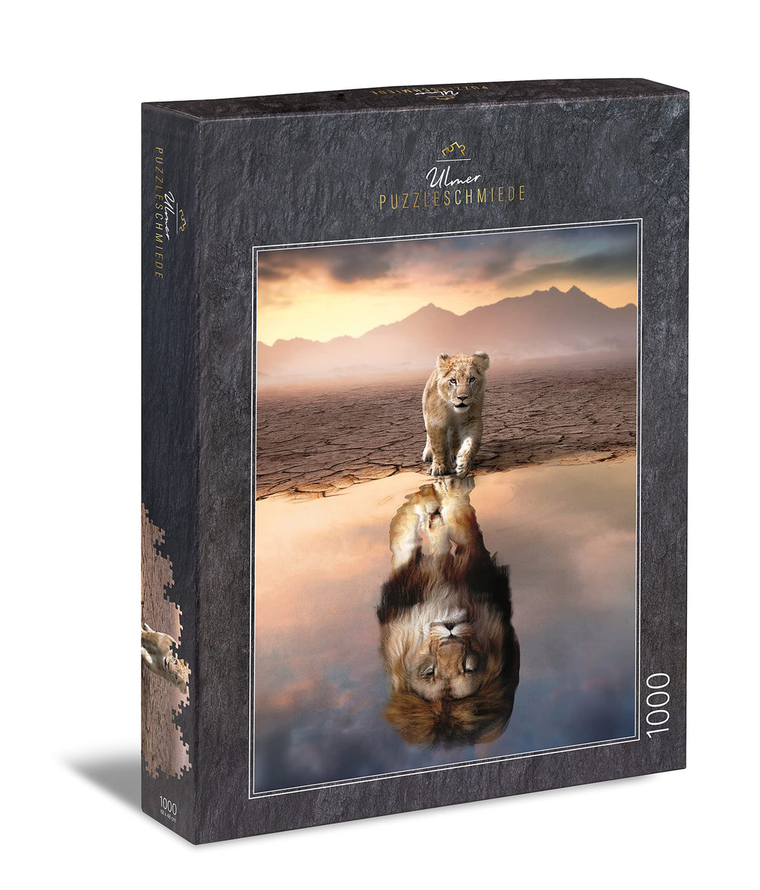 Ulmer Puzzleschmiede - Puzzle Spieglein, Spieglein“ - Visionäres 1000 Teile Puzzle mit kreativem Tie