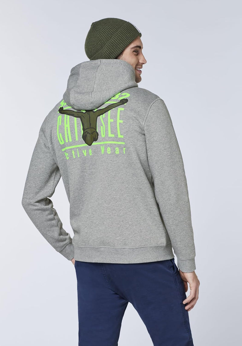 CHIEMSEE Sweatjacke mit Kapuze und Jumper-Motiven S Neutr. Gray, S Neutr. Gray