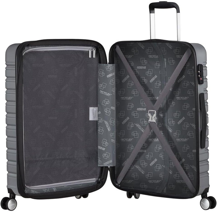 American Tourister Flashline - Spinner M, Koffer, 67 cm, 69/75 L, Silber (Sky Silver) Silver (Sky Si