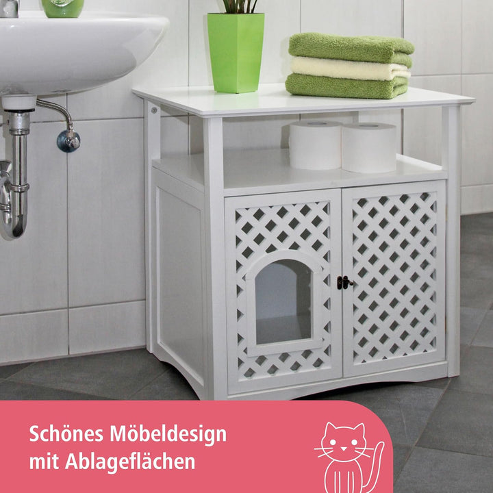 Kerbl 82662 Katzenschrank Helena, 64 x 46 x 65 cm, weiss, 1 Stück (1er Pack)