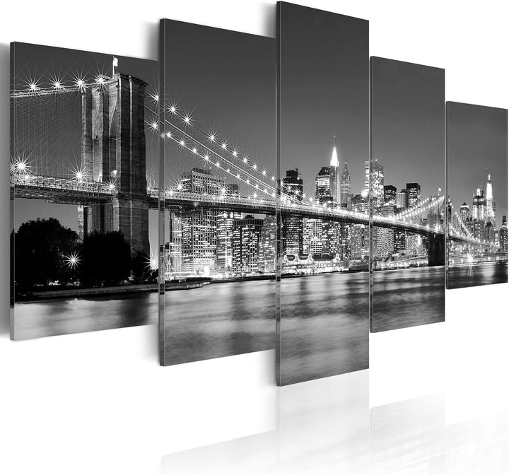 murando - Wandbilder XXL New York City 150x75 cm 5 tlg Wand Deko Leinwand Bilder Gross Wanddeko Wohn