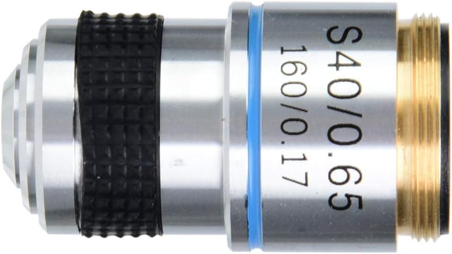 Biologisches Mikroskop, Fydun 40X Achromatische Objektiv Linse Biomikroskop 160/0.17 (Feder) Mikrosk