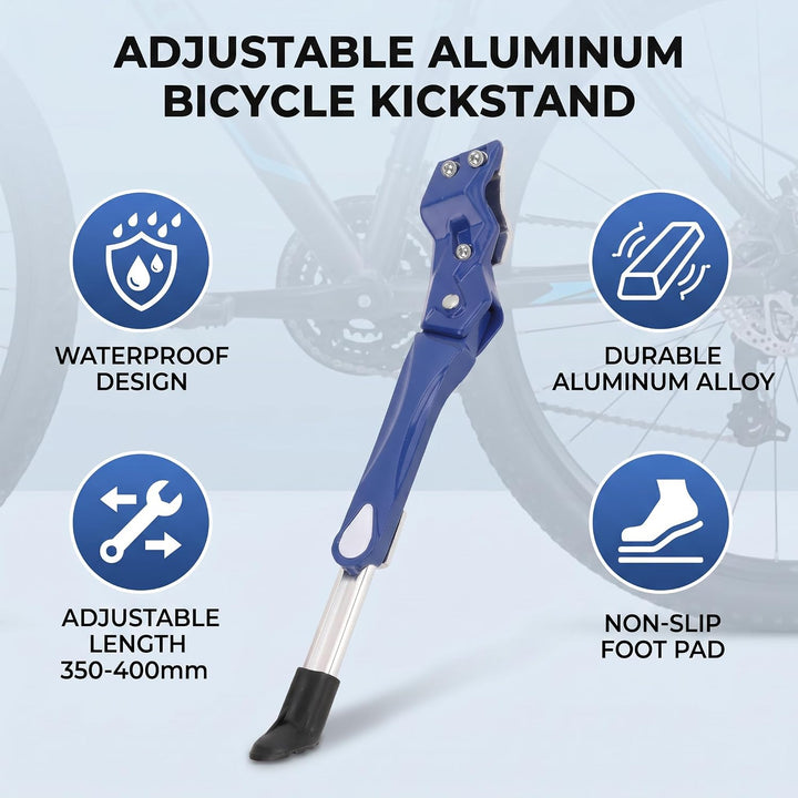 AUNMAS Fahrrad-Seitenständer, 35cm/13.8in Einstellbare Länge unten Aluminiumlegierung Fahrradständer