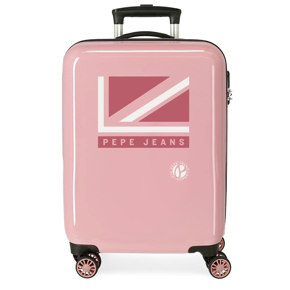 Pepe Jeans Carol Kabinentrolley, Rosa, 38 x 55 x 20 cm, Hartplastik, seitlicher Kombinationsverschlu