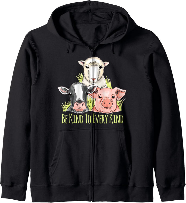 Be Kind To Every Kind - Proud Vegan Quote Vegetarian Saying Kapuzenjacke