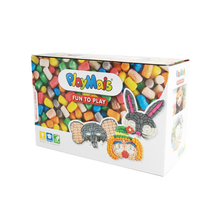 PlayMais FUN TO PLAY Masks Bastel-Set für Kinder ab 3 Jahren | Motorik-Spielzeug mit 500 Stück und 6