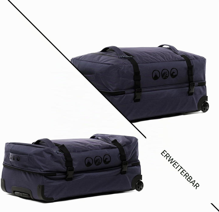 SONS OF ALOHA Grosse Reisetasche mit 2 Rollen Kane Rollkoffer 80 cm Koffer Sporttasche Reise-Trolley