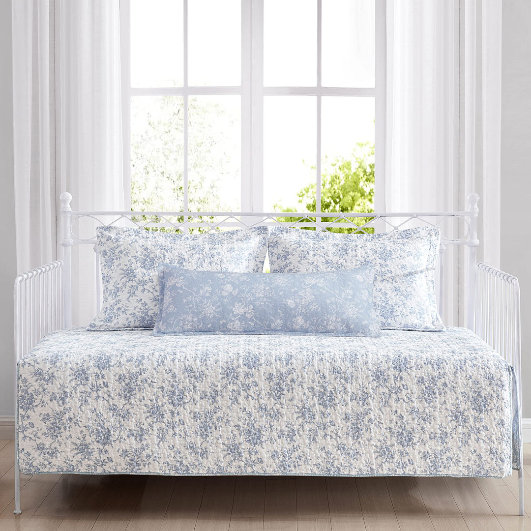 Laura Ashley Home – Tagesbett-Set, Blumen-Bettwäsche mit passenden Kissenbezügen und Kissenbezug, He