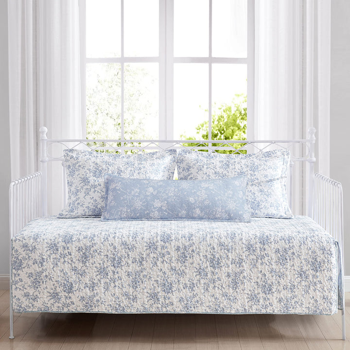 Laura Ashley Home – Tagesbett-Set, Blumen-Bettwäsche mit passenden Kissenbezügen und Kissenbezug, He