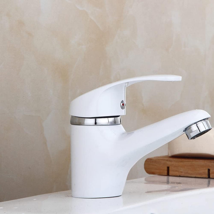 Wasserhahn Bad Waschtischarmatur mit Zugstange Einhebelmischer Wasserhahn Bad mit Auslauf Höhe 4.5 c