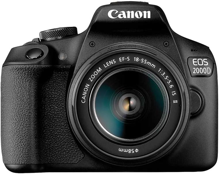 Canon EOS 2000D APS-C DSLR-Kamera mit EF-S 18-55mm Objektiv | 24,1 Megapixel, fest integrierter 3-Zo