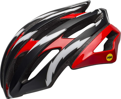 BELL Stratus MIPS Rennrad Fahrrad Helm Vertigo schwarz/weiss/rot 2022, S