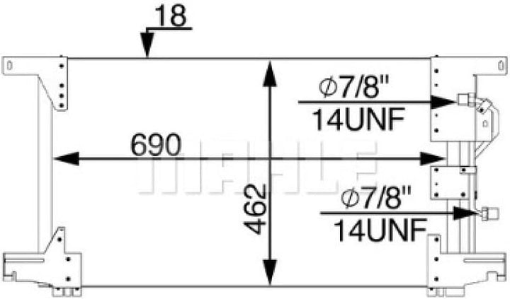 MAHLE AC 283 000P A/C-Kondensator BEHR PREMIUM LINE