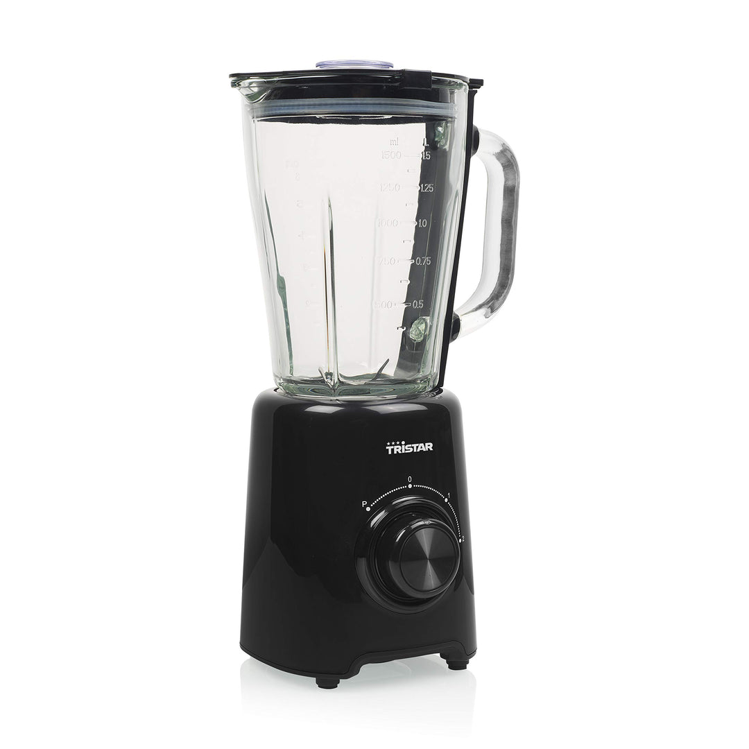 Tristar Standmixer – 1,5 Liter, 500 Watt, 4 Edelstahlklingen, 2 Geschwindigkeitsstufen, Impuls-Funkt