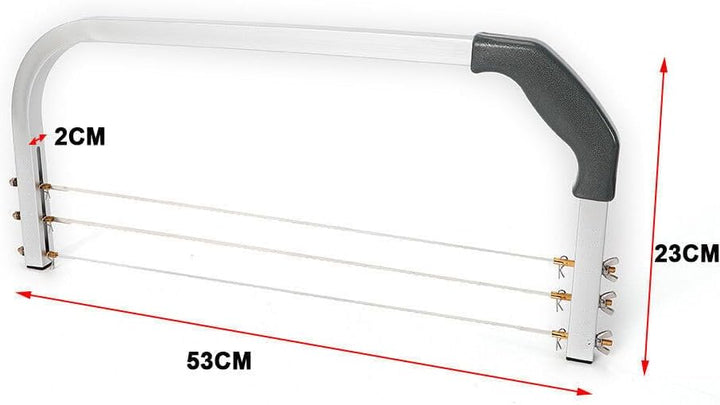 Tortenschneider,Edelstahl 3 Drähte-Tortenbodenteiler Tortenteiler Tortensäge,Länge: 53 cm
