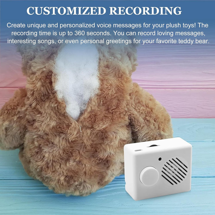 2 Stück Diktiergerät für Stofftiere 360s Soundmodul mit Aufnahmefunktion Mini Diktiergerät Spielzeug