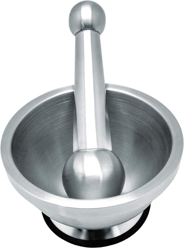 Vin Bouquet FIH 020 - Mörser mit Stössel, Ø 14 cm, mit rutschfester Basis, edelstahlfarben