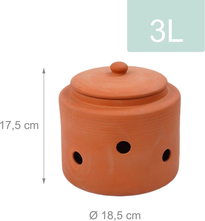 Relaxdays Wurmkomposter zum Eingraben, 3 L, Wurmturm für Küchenabfälle, Deckel, Komposter Garten &amp; B