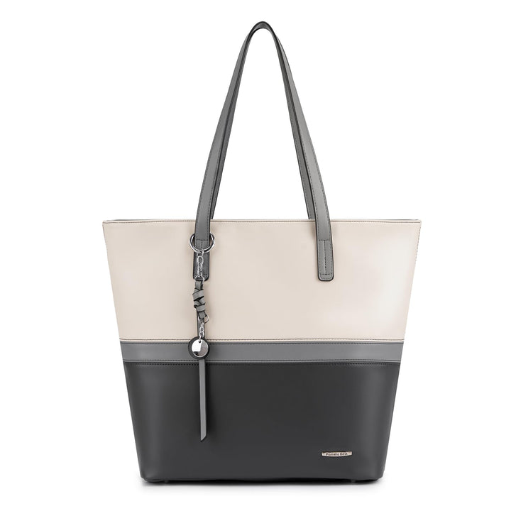 Pomelo Best Handtasche Damen Shopper Gross Damen Tasche für Büro Schule Einkauf Elefantengrau, Elefa
