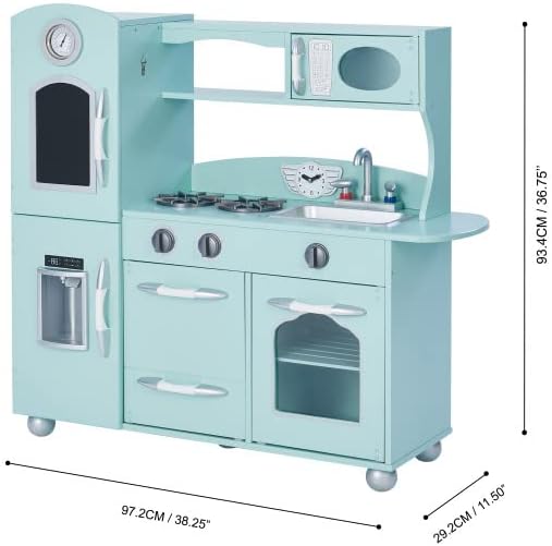 Minze Kinderküche Spielküche Kinderspielküche Holzküche Teamson Kids TD-11414M grün, grün