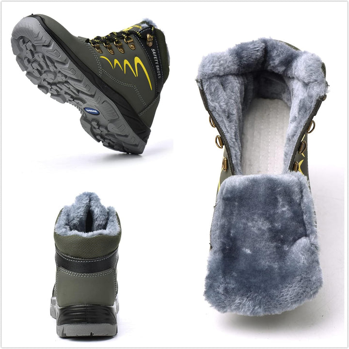 Blueskyli Sicherheitsschuhe Herren Damen Arbeitsschuhe S3 Leicht Wasserdicht Hoch Sicherheitsstiefel