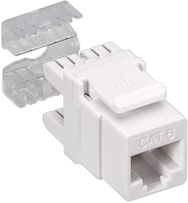 Goobay 95336 Keystone Patch Panel 24 Port / 19 Zoll Gehäuse mit 24x CAT 6 RJ45 Keystone Modulen / 1
