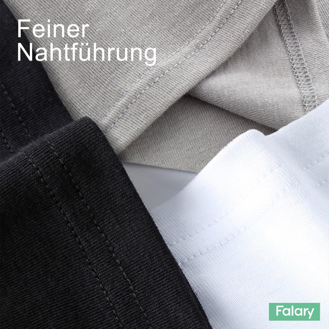 FALARY Unterhemd Herren 3/5er Pack Tank Top 100% Baumwolle Männer Weiss Schwarz Mehrfarbig alle Grös