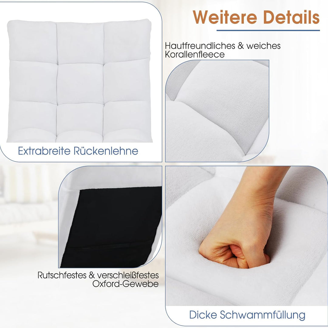 RELAX4LIFE Bodenstuhl Klappbar, Bodensessel mit Verstellbarer Rückenlehne &amp; Liegefunktion, Bodensitz