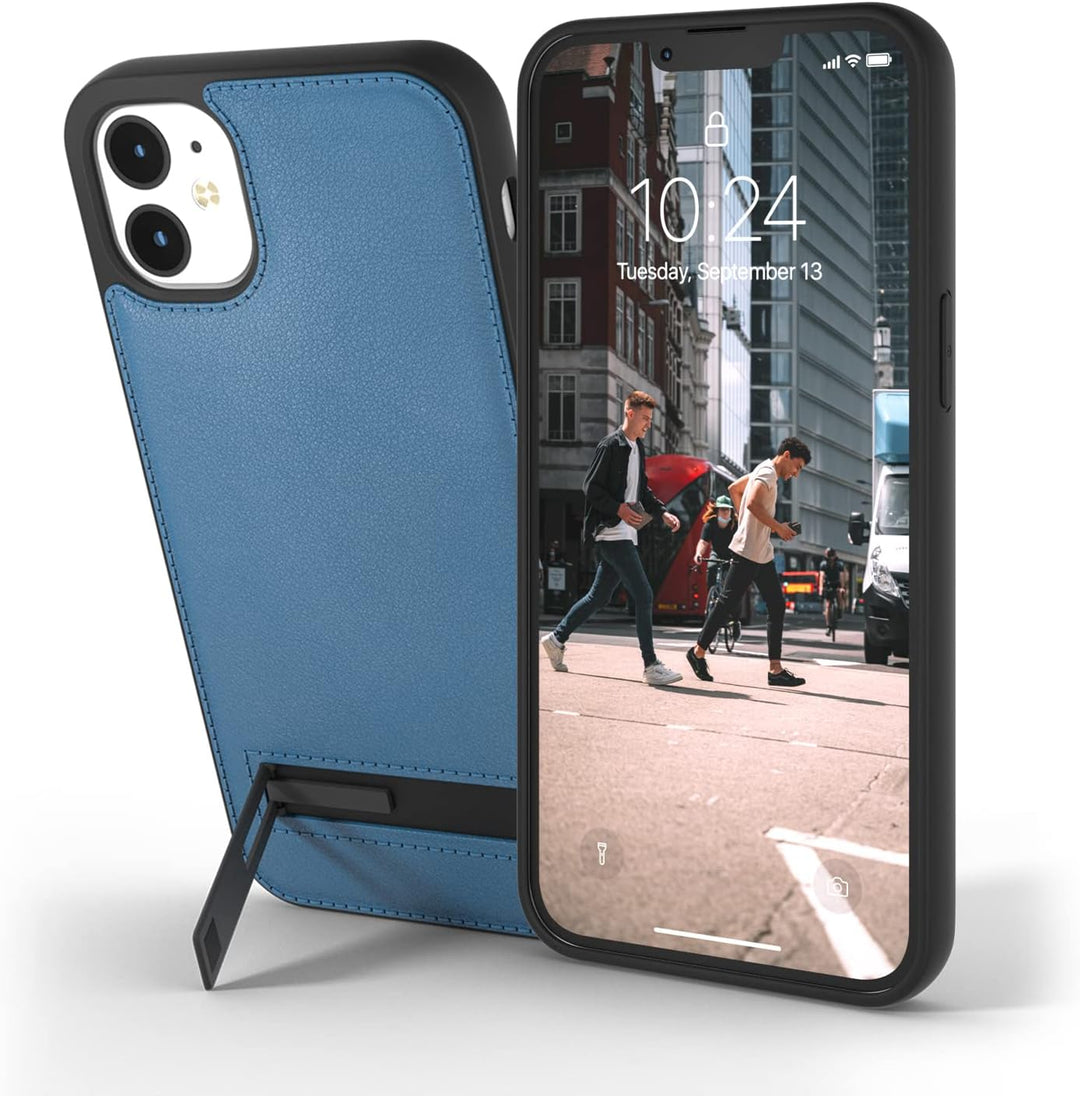 Snakehive Metro Lederhülle Kompatibel Mit Apple iPhone 12 || Echtleder Handyhülle mit Standfunktion