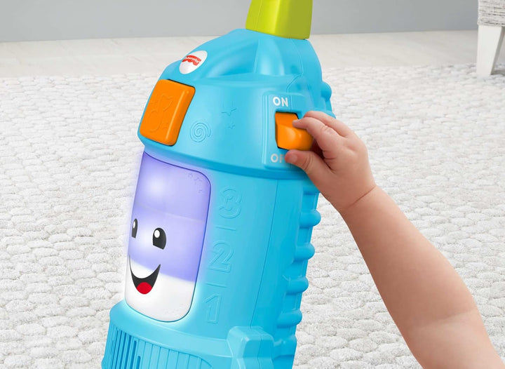 Fisher-Price Laugh & Learn Light-Up Learning Vacuum, Baby and Toddler Push Toy, Multicolour, Ages 12