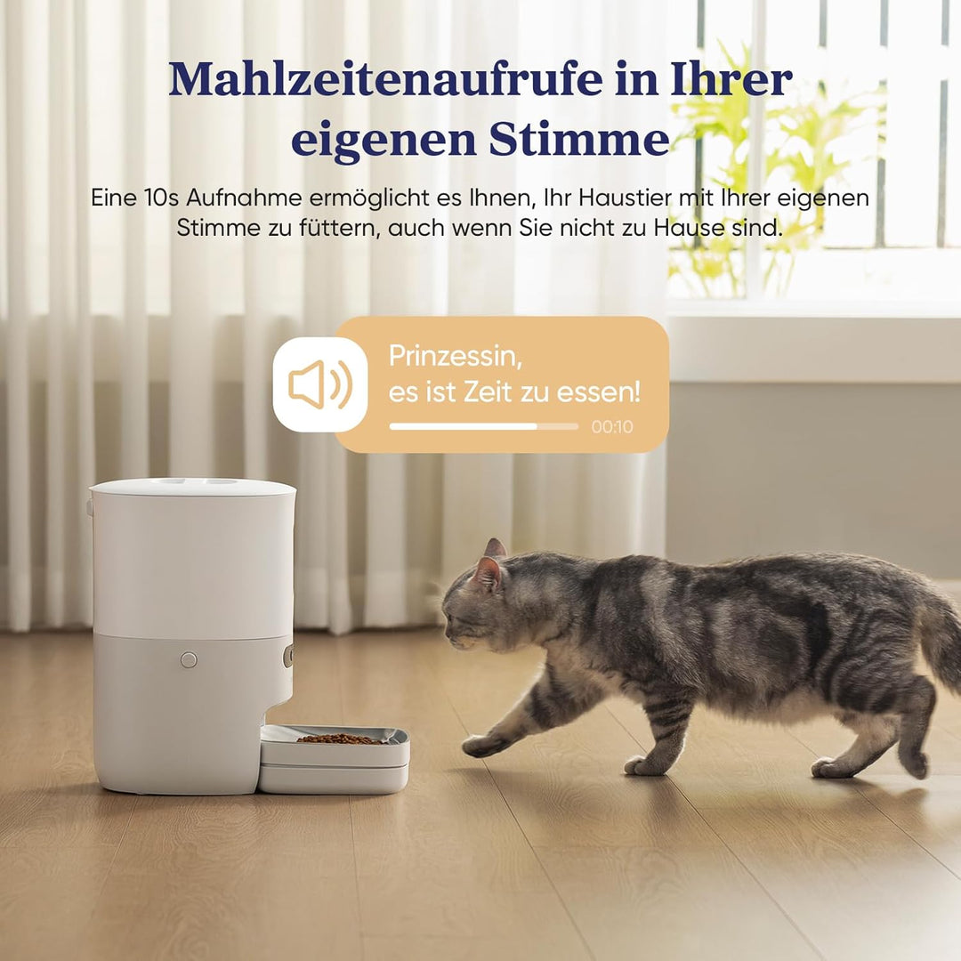 Smart Futterautomat, 3 Stück, Farbwechselnde Erinnerung, Haustierfutter-Trockenmittel hält Futter tr