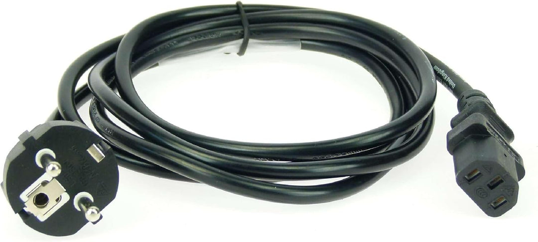 10 Stück Adam Hall 2 m Kaltgerätekabel Netzkabel schwarz 3 x 0,75 mm² CEE 7/7 - C13, K3PKD 0200 2 m