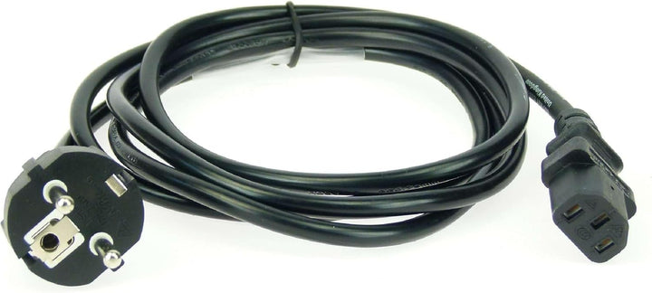 10 Stück Adam Hall 2 m Kaltgerätekabel Netzkabel schwarz 3 x 0,75 mm² CEE 7/7 - C13, K3PKD 0200 2 m