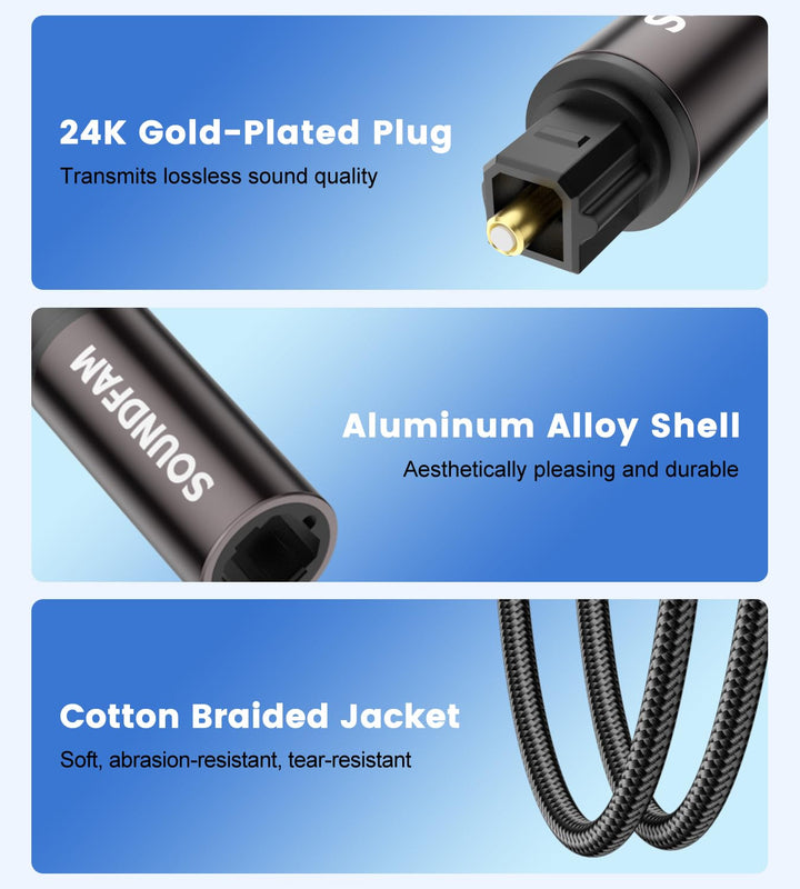 Optisches Verlängerungskabel 2M Toslink Kabel Stecker Auf Buchse Lichtwellenleiter Kabel Hi-Fi Sound