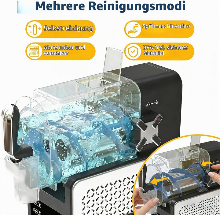 GarveeTech Slush-Eismaschine 200w Mit Selbstreinigung &amp; 5 Programmen – 1,9l Tank Für Cocktails, Milc