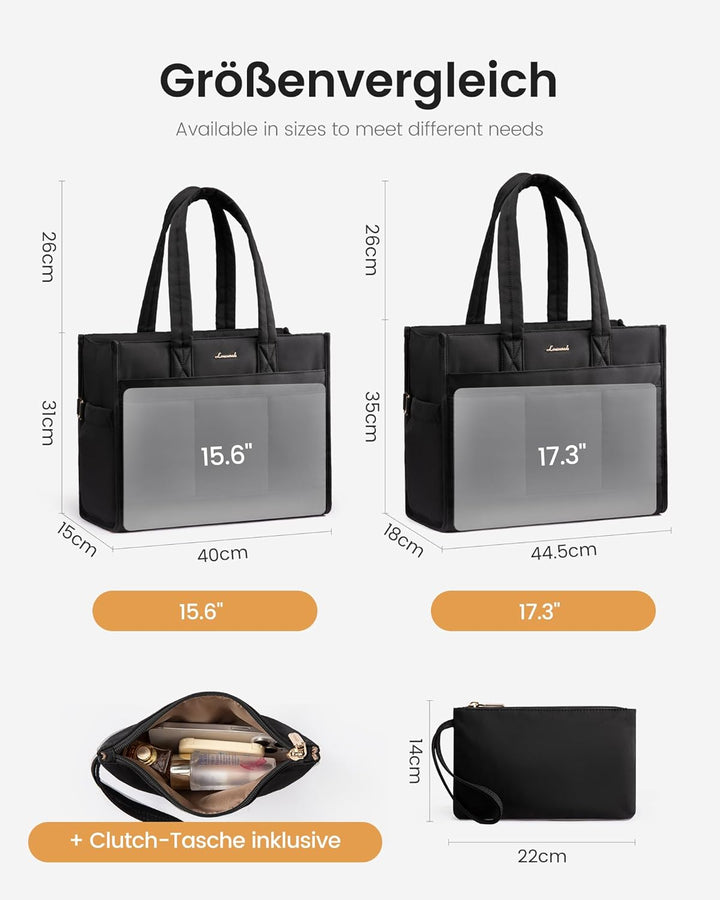 LOVEVOOK Shopper Tasche Damen, Handtasche Mittelgross, leichte Arbeitstasche,15,6 Zoll Laptoptasche